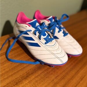 Adidas Kids Sneakers - White, Blue, and Pink